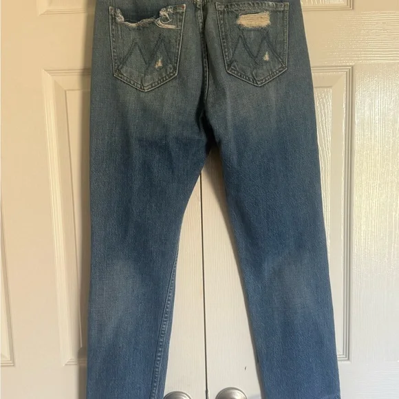 MOTHER Vintage Blue Straight Leg Jeans - Picture 3 of 6